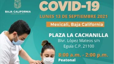 Hoy vacunación con Pfizer en Mexicali