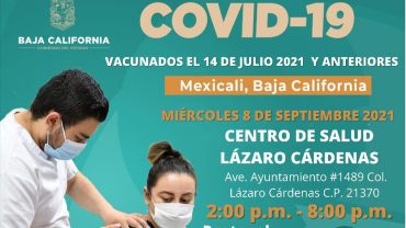 Mexicali: Puntos de vacunación para este miércoles
