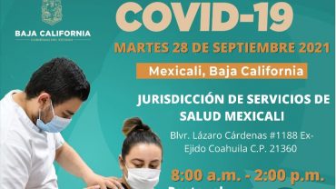 Mexicali: vacunación para el día de hoy