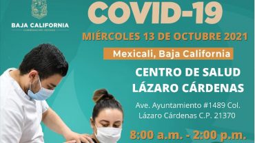 Continúan las jornadas de vacunación en Mexicali